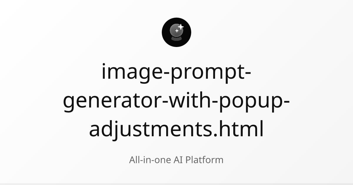 Image Prompt Generator